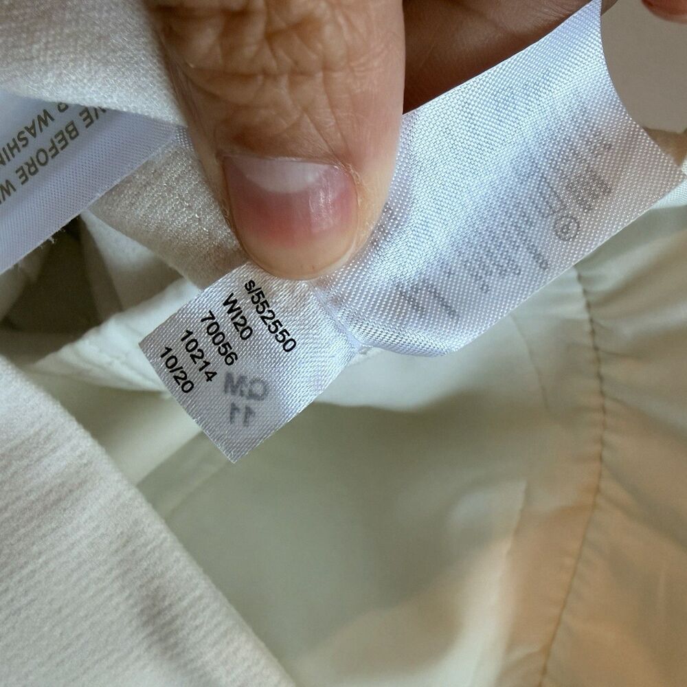 Ann Taylor Ivory Cropped Straight Leg Career Pants Stretch Side Zip 2 Minimalist - Picture 9 of 14